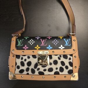 Louis Vuitton Takashi Murakami Monogram Dalmatian Pony Hair Sac Rabat Pochette